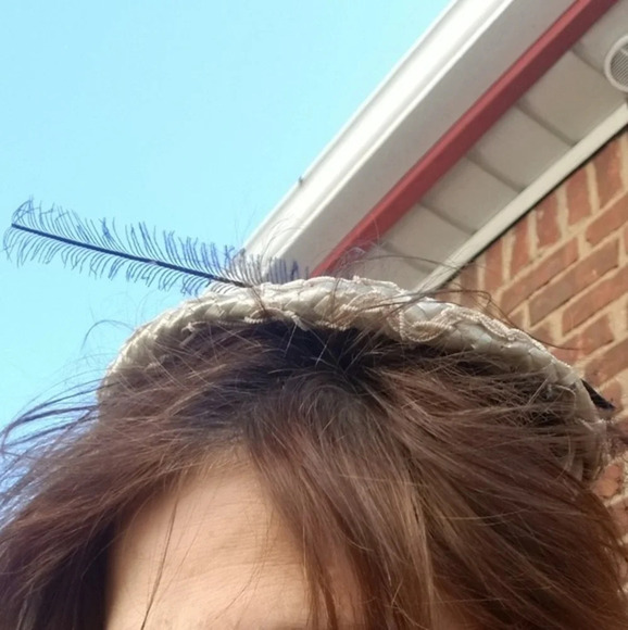 Vintage straw and ribbon‎ "beret" fascinator - Picture 8 of 8